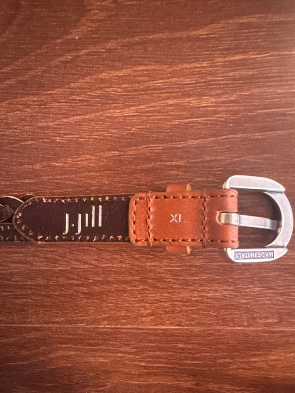 J JILL Double Braided Genuine Leather Belt Size XL